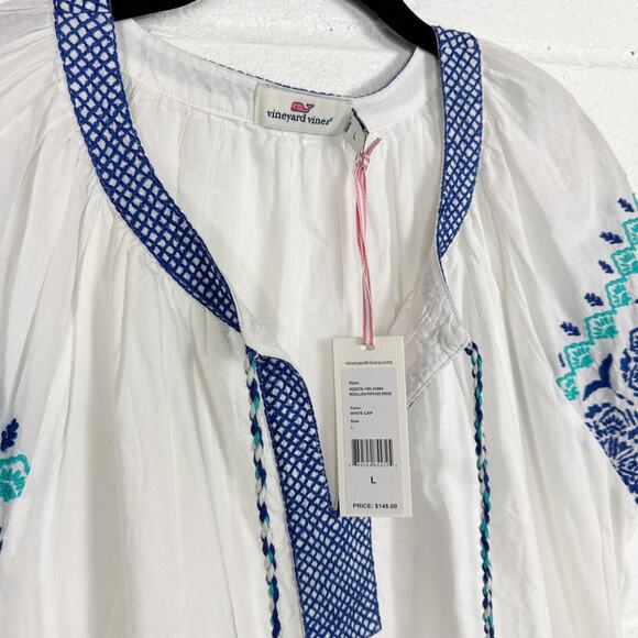 Vineyard Vines Embroidered White Cotton‎ Dress - Picture 7 of 9